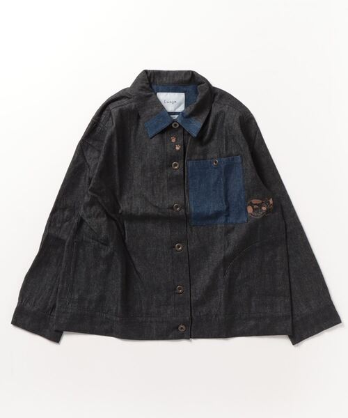 Emago（イマゴ） デニムジャケット gジャン あしあと刺繍デニム