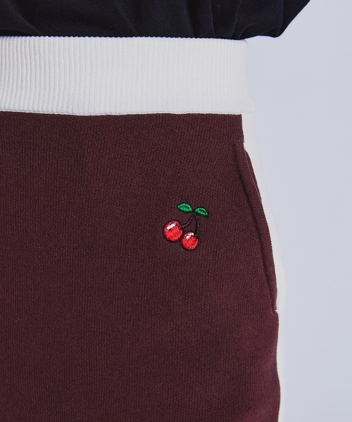 DOUBLE STANDARD CLOTHING スカート チェリーモチーフニットミニ