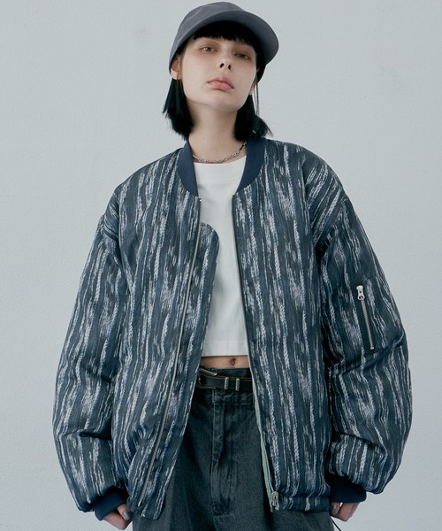 AIVER（アイバー） ブルゾン アウター ニット転写リバーシブルブルゾン