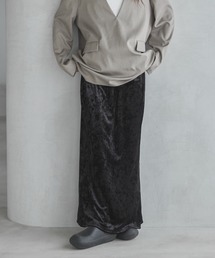 feepur スカート 「TALLサイズあり」クラッシュベロアマーメイド 