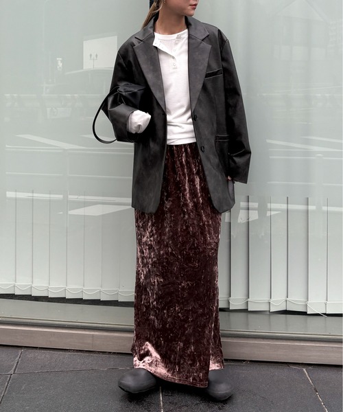 feepur（フェピュール） スカート 「TALLサイズあり」クラッシュベロア