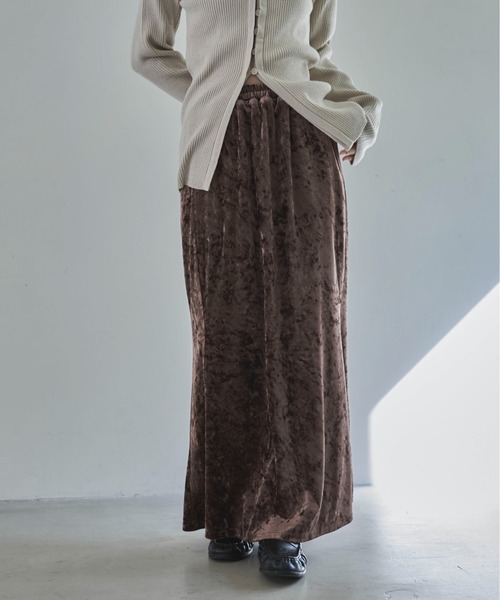 feepur（フェピュール） スカート 「TALLサイズあり」クラッシュベロア