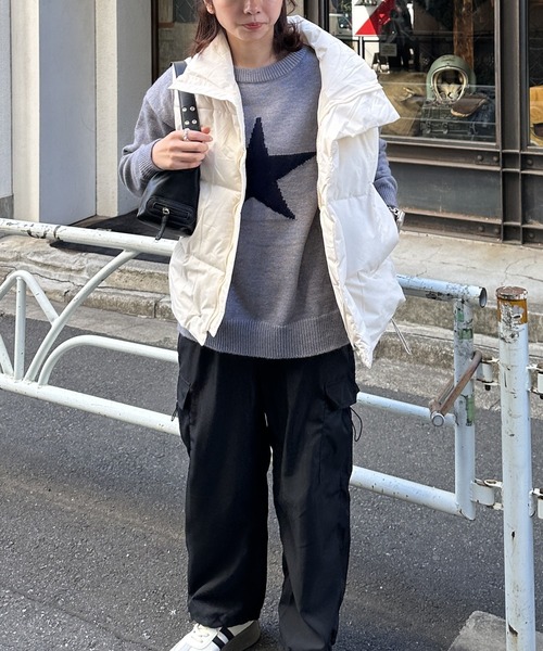 ニット セーター 「春コーデに使いやすい♪」ジャガードスターニット レディース メンズ ニット セーター 「春コーデに使いやすい♪」ジャガードスター