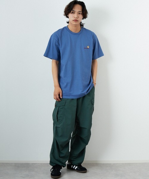 tシャツ 「carhartt WIP/カーハートダブリューアイピー」 AMERICAN SCRIPT ワンポイント刺繍ロゴ ショートスリーブTシャツ Carhartt WIP tシャツ 「carhartt WIP/カーハートダブリュー