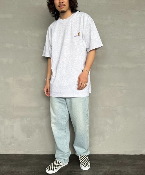 tシャツ 「carhartt WIP/カーハートダブリューアイピー」 AMERICAN SCRIPT ワンポイント刺繍ロゴ ショートスリーブTシャツ carhartt WIP/カーハートダブリューアイピー] AMERICAN SCRIPT