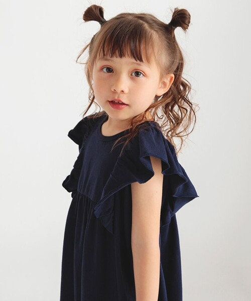 new balance フリル付きワンピース branshes（ブランシェス） ワンピース フリル付きカットソーワンピース