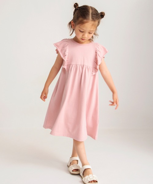 branshes（ブランシェス） ワンピース フリル付きカットソーワンピース