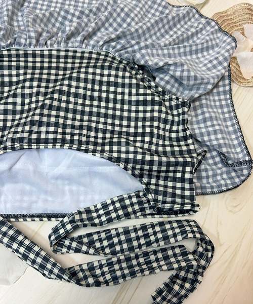 DiamondHearts（ダイヤモンドハーツ） 水着 チェック柄オフショルダー