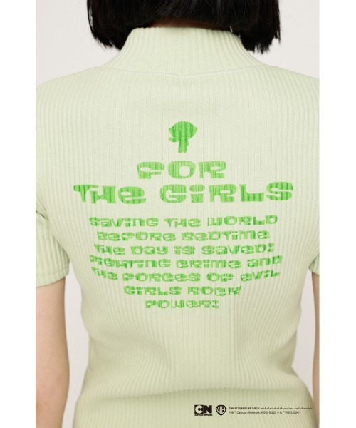 SLY tシャツ THE POWERPUFF GIRLS ZIPUP TOPS ザ パワー パフ