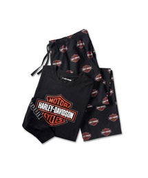 Harley Davidson tシャツ バー＆シールド長袖パジャマセット