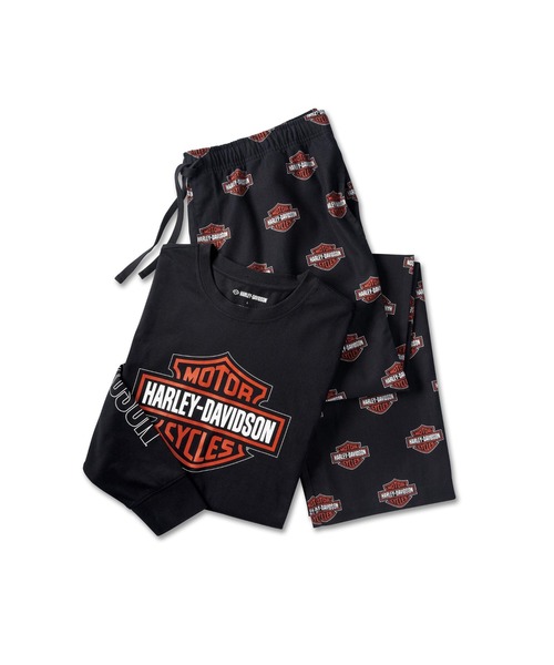 Harley-Davidson☆メンズ長袖シャツ ブラック Sサイズ Harley Davidson シャツ スタックBar ＆ Shield長袖プレイド