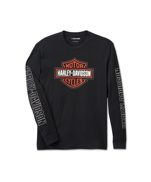 Harley Davidson tシャツ バー＆シールド長袖パジャマセット