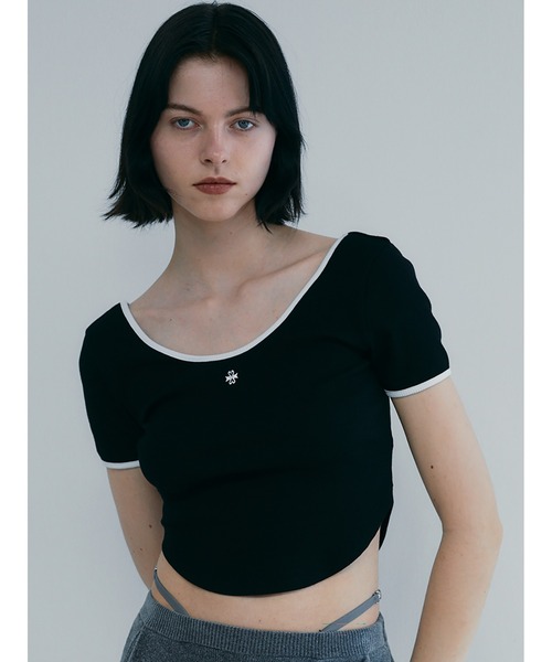 sorin カットソー SORIN tシャツ Cotton Rib Bicolor Mini T-shirt レディース