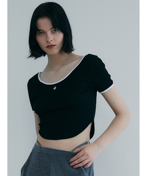 SORIN tシャツ Cotton Rib Bicolor Mini T-shirt レディース