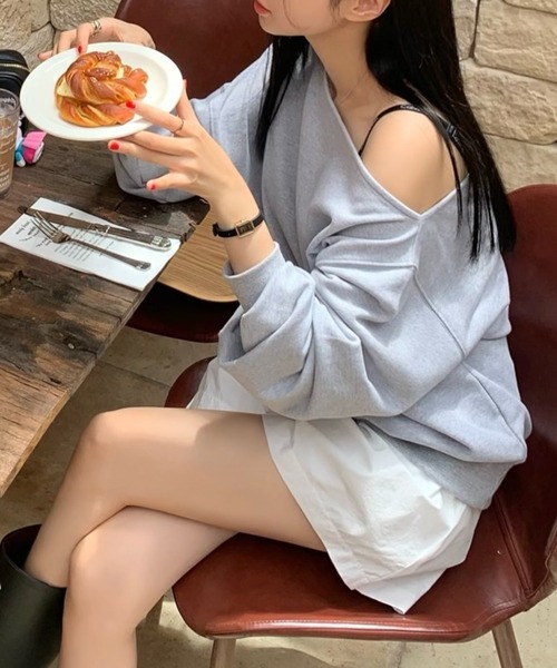 N.s tシャツ ワンショルダーカットトップス レディース