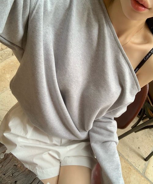 N.s tシャツ ワンショルダーカットトップス レディース