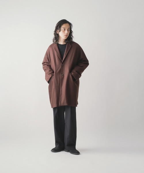 ダウンジャケット ダウン 「miffew/ミフュー」SINGLE BREASTED DOWN COAT メンズの画像
