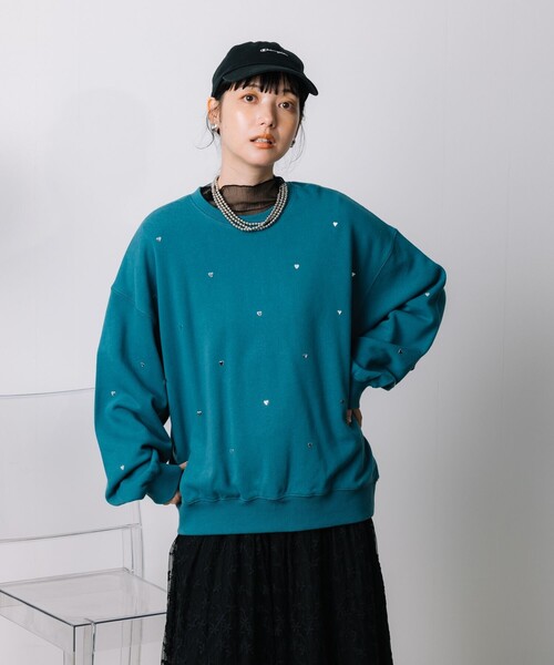 FREAK'S STORE トレーナー スウェット メタリック ミニハート