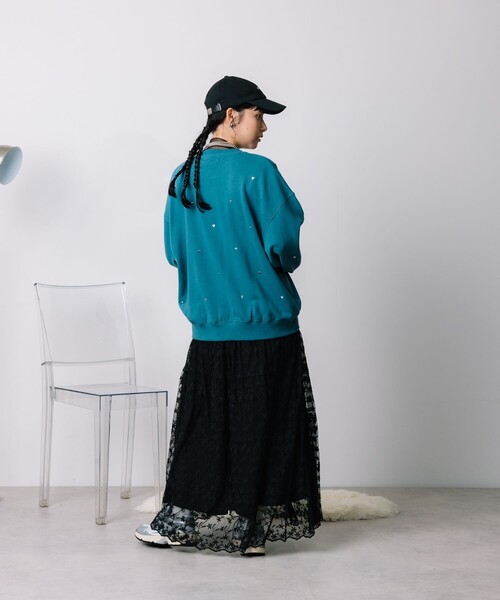 トレーナー スウェット メタリック ミニハートスウェット/ハートホットフィット スウェット レディース | FREAK'S STORE | 12