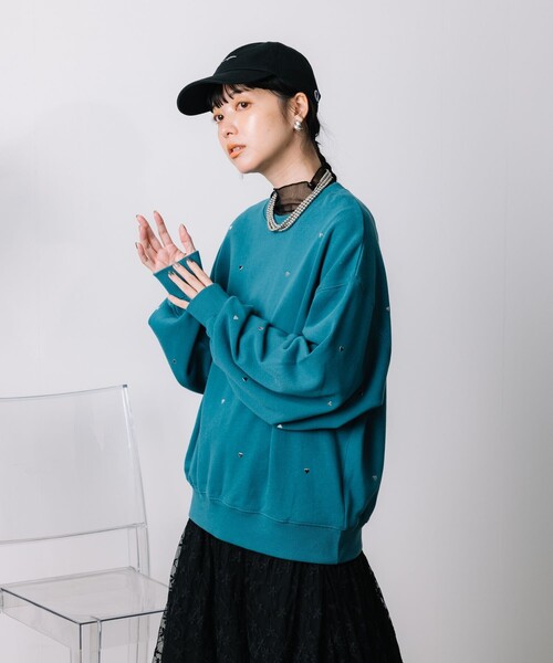 FREAK'S STORE トレーナー スウェット メタリック ミニハート
