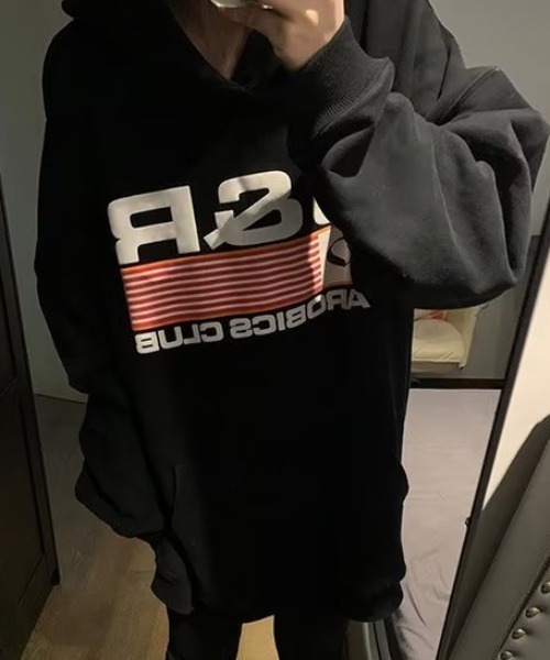【ABERCROMBIE AND FITCH】裏ボアパーカー ブラウン S B.R.U パーカー S＆Rビッグロゴパーカー メンズ レディース