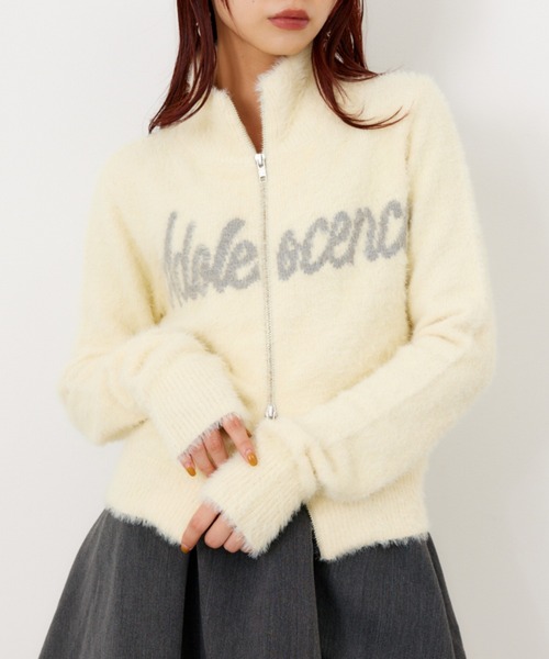 SLY ニット セーター ZIP UP JQ LOGO TOPS ジップ アップ