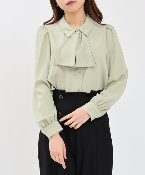 【極美品】ADORE シルク100% ボウタイブラウス プルオーバーシャツ 極美品】ADORE シルク100% ボウタイブラウス プルオーバーシャツ