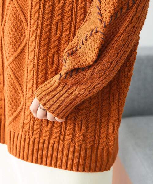 CRAFT STANDARD BOUTIQUE ニット セーター ハンドステッチケーブル