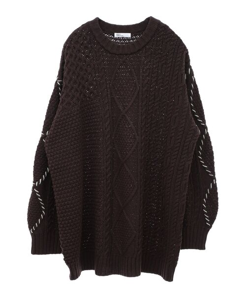 CRAFT STANDARD BOUTIQUE ニット ハンドステッチケーブルニット  