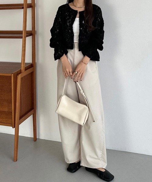 callautia（カラウティア） ブラウス シャツ 前後2wayシアーレース