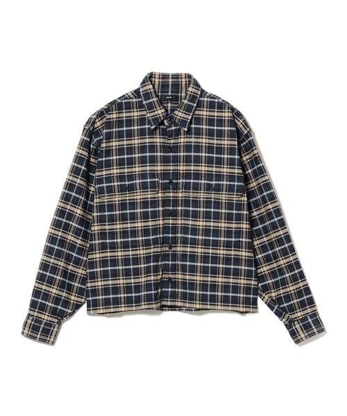 BEAMS シャツ ショートチェックシャツ メンズ : ZOZOTOWN Yahoo