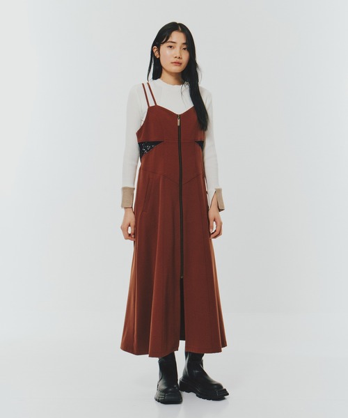 【室内試着のみ・超美品】UNITED TOKYO アシメカットステッチジャンスカ UNITED TOKYO（ユナイテッドトウキョウ）の「アシメカッティング
