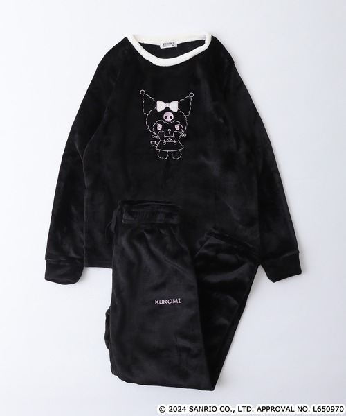 SPAO サンリオキャラクターズ ワンピース パジャマ(BLACK) 新品】SPAO スパオ パジャマ クロミ サンリオ 黒 上下セット