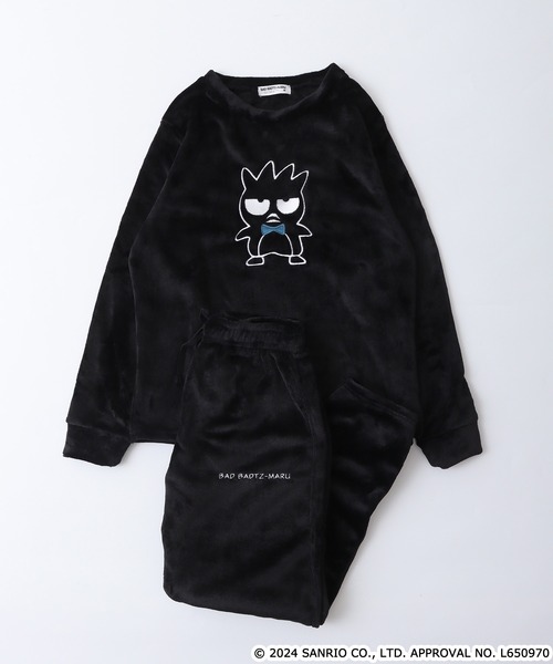 SPAO サンリオキャラクターズ ワンピース パジャマ(BLACK) sanrio パジャマ ルームウェア サンリオキャラクターズ ボア