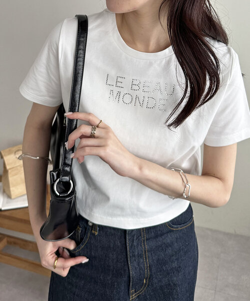 tシャツ キラキラロゴドロストミニPK レディース Discoat tシャツ キラキラロゴミニTシャツ レディース