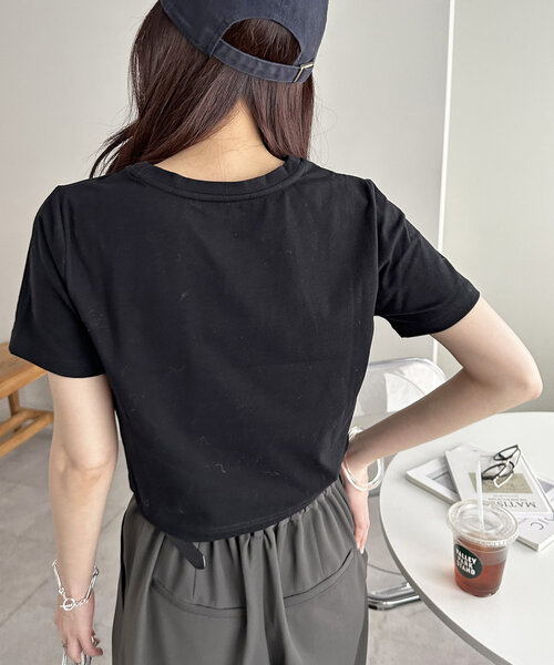 Discoat tシャツ キラキラロゴミニTシャツ レディース
