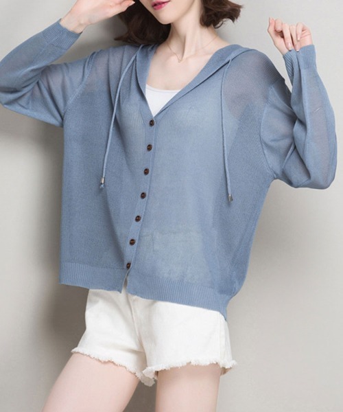 Sally Lunn カーディガン フード付UVカットカーディガン