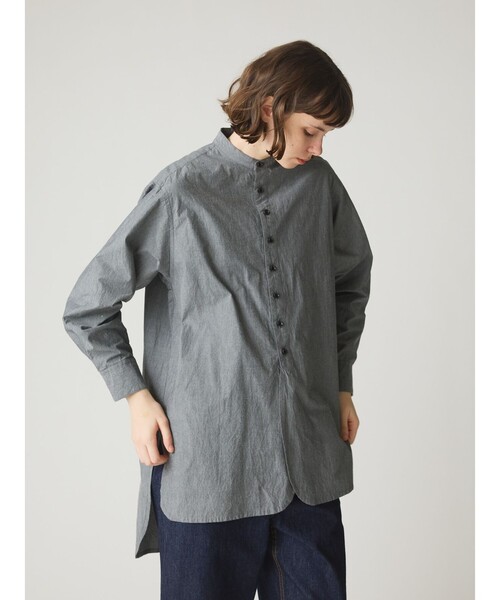 MidiUmi ブラウス シャツ ワイドロングシャツ レディース