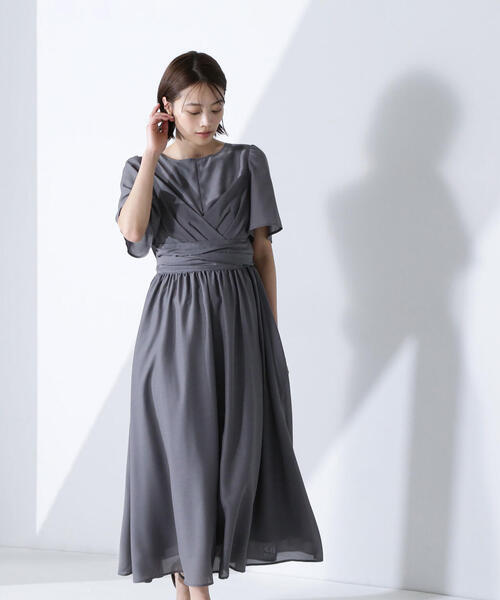 NATURAL BEAUTY BASIC ワンピース カシュクールバックリボン