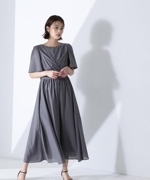 NATURAL BEAUTY BASIC ワンピース カシュクールバックリボン