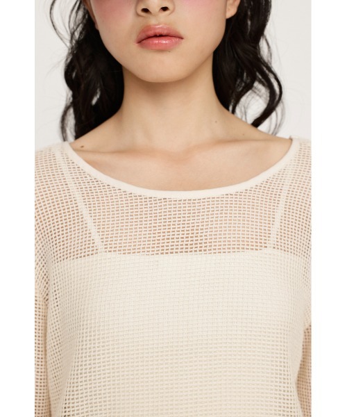 SLY メッシュトップス　ホワイト SLY（スライ） tシャツ COTTON MESH 2WAY TOPS コットン メッシュ 2
