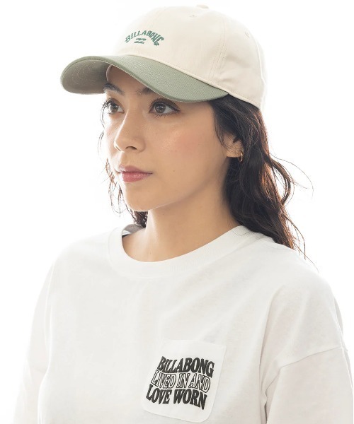 値引き可！　BILLABONG キャップ　フリーサイズ　帽子　ベージュ　ビラボン　綿 BILLABONG（ビラボン） キャップ 帽子 レディース TWOTONE CAP