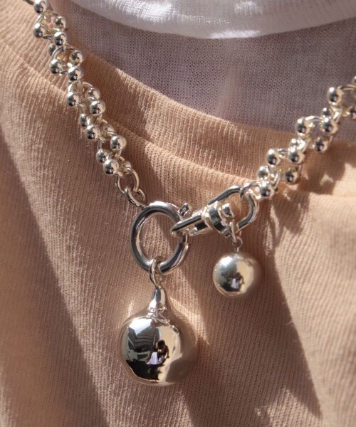 soierie ソワリー　ネックレス& ピアス　シルバー Soierie ネックレス 「Soierie/ソワリー」Hair art lariat