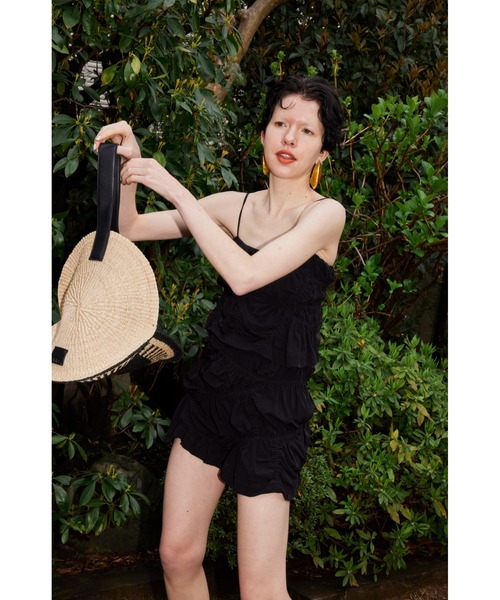 パンツ OMMO IRREGULAR SHIRRING SHORT PT& CAMI OMMO ONLINE STORE / IRREGULAR SHIRRING SHORT PT