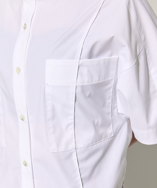 ブラウス シャツ 「STUDIOUS/ステュディオス」2way Collar Cotton Shirt/コットンシャツ レディースの画像