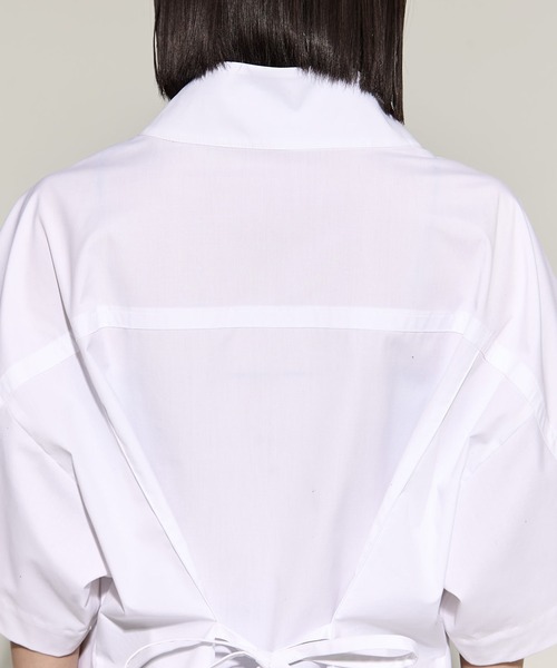 ブラウス シャツ 「STUDIOUS/ステュディオス」2way Collar Cotton Shirt/コットンシャツ レディースの画像