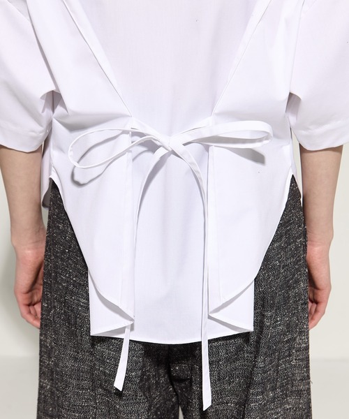 ブラウス シャツ 「STUDIOUS/ステュディオス」2way Collar Cotton Shirt/コットンシャツ レディースの画像