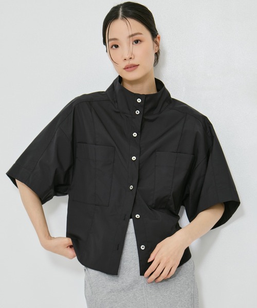 ブラウス シャツ 「STUDIOUS/ステュディオス」2way Collar Cotton Shirt/コットンシャツ レディースの画像