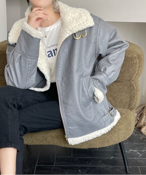 「emi+」 ブルゾン S カーキ レディース_画像3