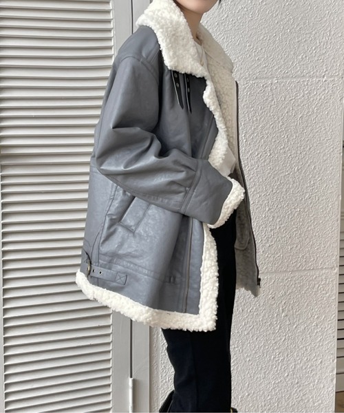 「emi+」 ブルゾン S カーキ レディース_画像8